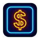 icon_business_dollar_sign_neon icon preview