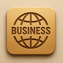 icon_business_globe_embossed icon preview