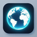 icon_business_globe_glow_effect icon preview