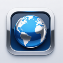 icon_business_globe_metallic icon preview