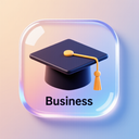 icon_business_graduation_cap_glassy icon preview