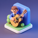 icon_business_guitar_3d_isometric icon preview
