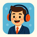 icon_business_headphones_cartoon icon preview