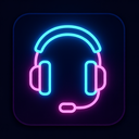 icon_business_headphones_neon icon preview