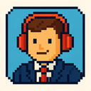 icon_business_headphones_pixel_art icon preview