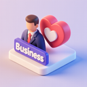 icon_business_heart_3d_isometric icon preview