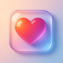 icon_business_heart_glassy icon preview
