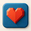icon_business_heart_sharp_edges icon preview