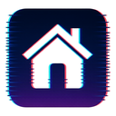 icon_business_house_digital_glitch icon preview