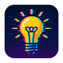 icon_business_light_bulb_digital_glitch icon preview