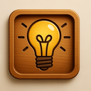 icon_business_light_bulb_wooden icon preview