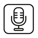icon_business_microphone_minimal_outline icon preview