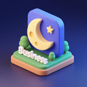 icon_business_moon_3d_isometric icon preview