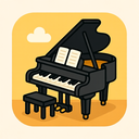 icon_business_piano_cartoon icon preview