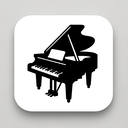 icon_business_piano_monochrome icon preview