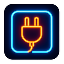 icon_business_plug_neon icon preview