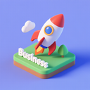 icon_business_rocket_3d_isometric icon preview