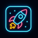 icon_business_rocket_neon icon preview