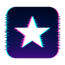 icon_business_star_digital_glitch icon preview