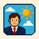 icon_business_sun_pixel_art icon preview