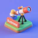 icon_business_telescope_3d_isometric icon preview