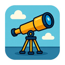 icon_business_telescope_cartoon icon preview