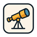 icon_business_telescope_rounded icon preview