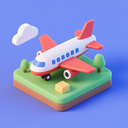 icon_communication_airplane_3d_isometric icon preview