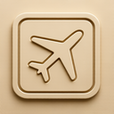 icon_communication_airplane_embossed icon preview