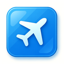 icon_communication_airplane_glassy icon preview