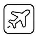icon_communication_airplane_line_art icon preview