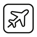 icon_communication_airplane_monochrome icon preview
