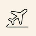 icon_communication_airplane_thin icon preview