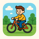 icon_communication_bicycle_cartoon icon preview