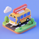 icon_communication_bus_3d_isometric icon preview