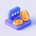 icon_communication_coin_3d_isometric icon preview