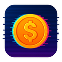 icon_communication_coin_digital_glitch icon preview