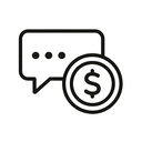 icon_communication_coin_minimal_outline icon preview