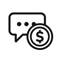 icon_communication_coin_monochrome icon preview