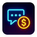 icon_communication_coin_neon icon preview