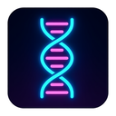 icon_communication_dna_strand_neon icon preview