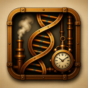 icon_communication_dna_strand_steampunk icon preview