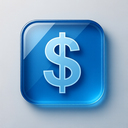 icon_communication_dollar_sign_glassy icon preview