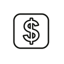 icon_communication_dollar_sign_line_art icon preview