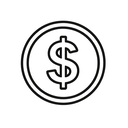 icon_communication_dollar_sign_minimal_outline icon preview