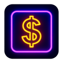 icon_communication_dollar_sign_neon icon preview