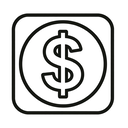 icon_communication_dollar_sign_outline icon preview