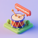 icon_communication_drum_3d_isometric icon preview