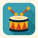 icon_communication_drum_flat_design icon preview