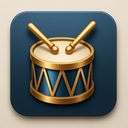 icon_communication_drum_metallic icon preview